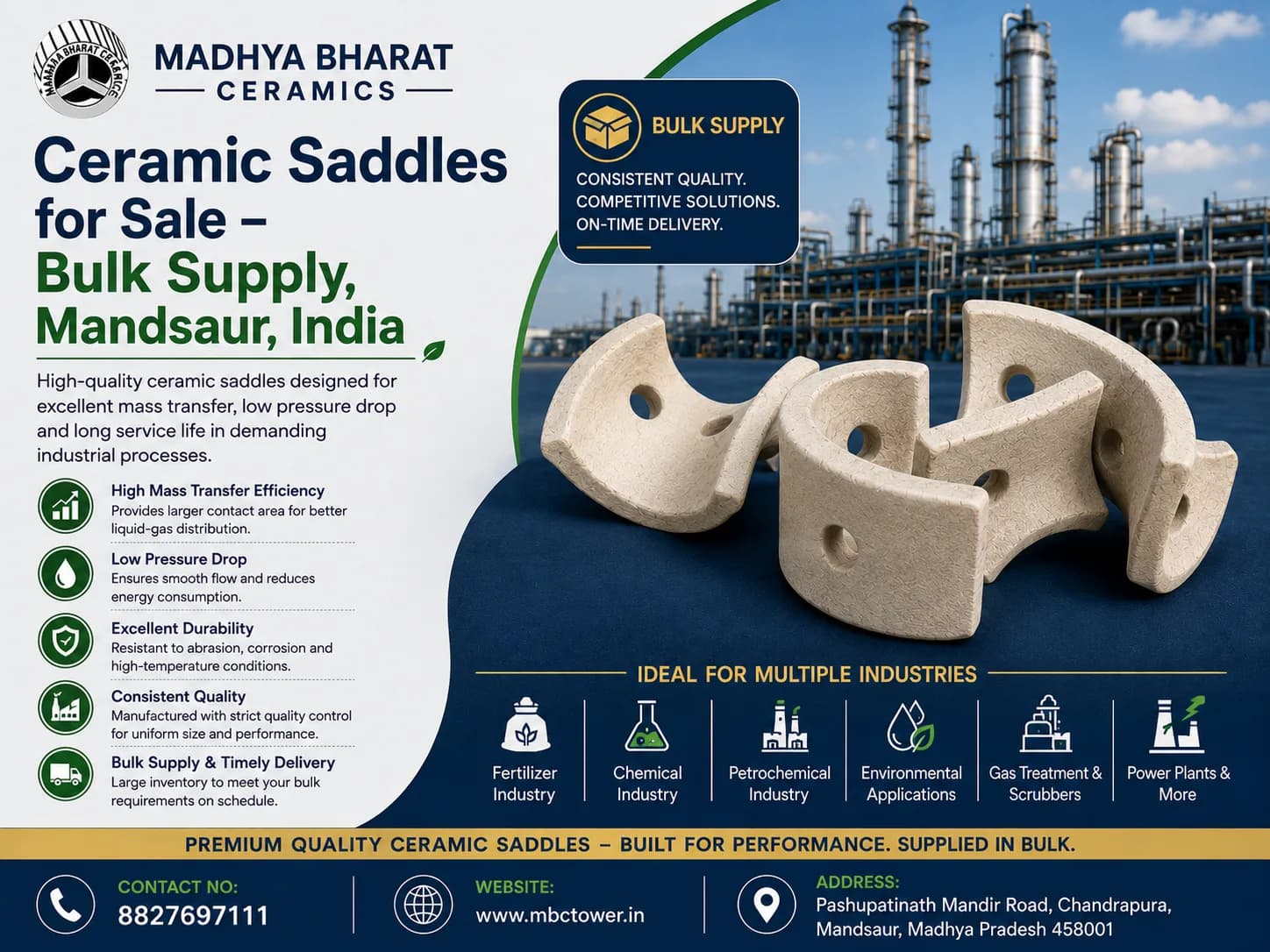 Ceramic Saddles for Sale – Bulk Supply, Mandsaur, India