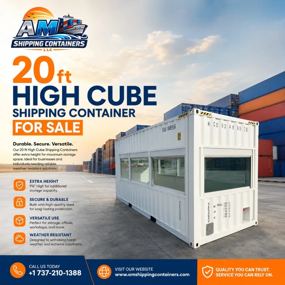 20 ft High Cube Shipping Container for Sale | Durable Storage Containers