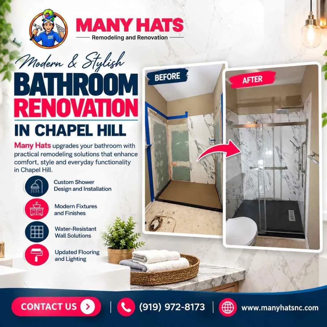 Bathroom Renovation in Chapel Hill | Manyhats