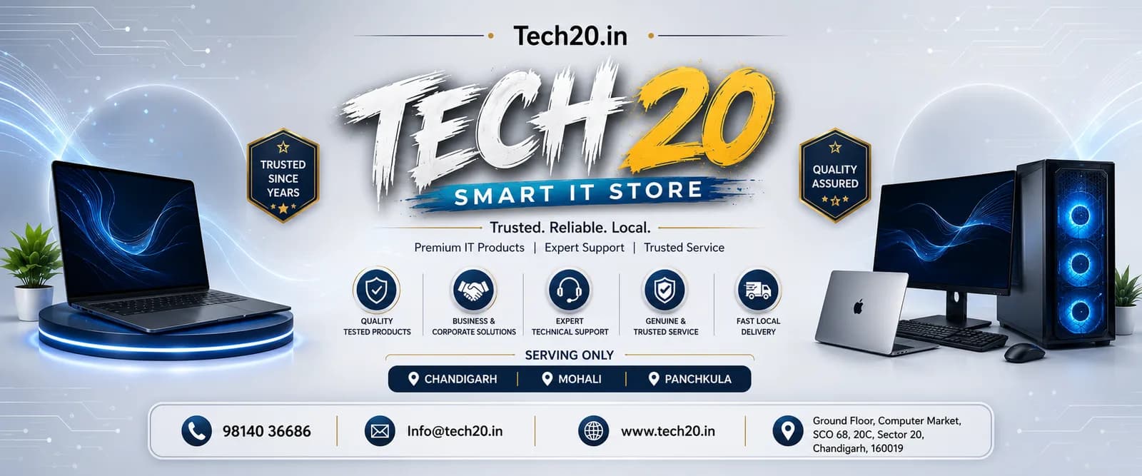 Buy Second Hand Laptop in Zirakpur | Used & Refurbished Laptops at Tech20