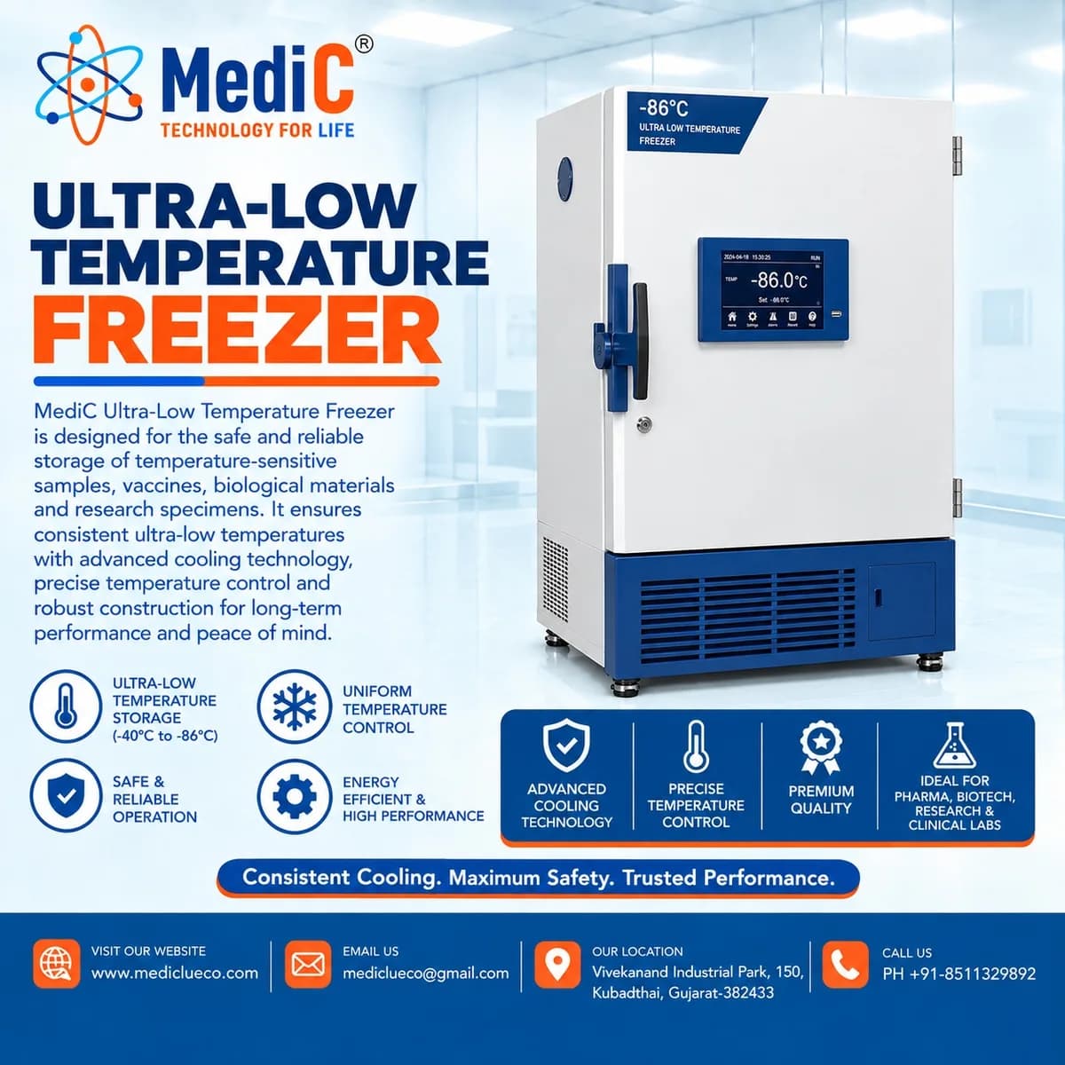 Ultra-Low Temperature Freezer Manufacturer & Supplier in India