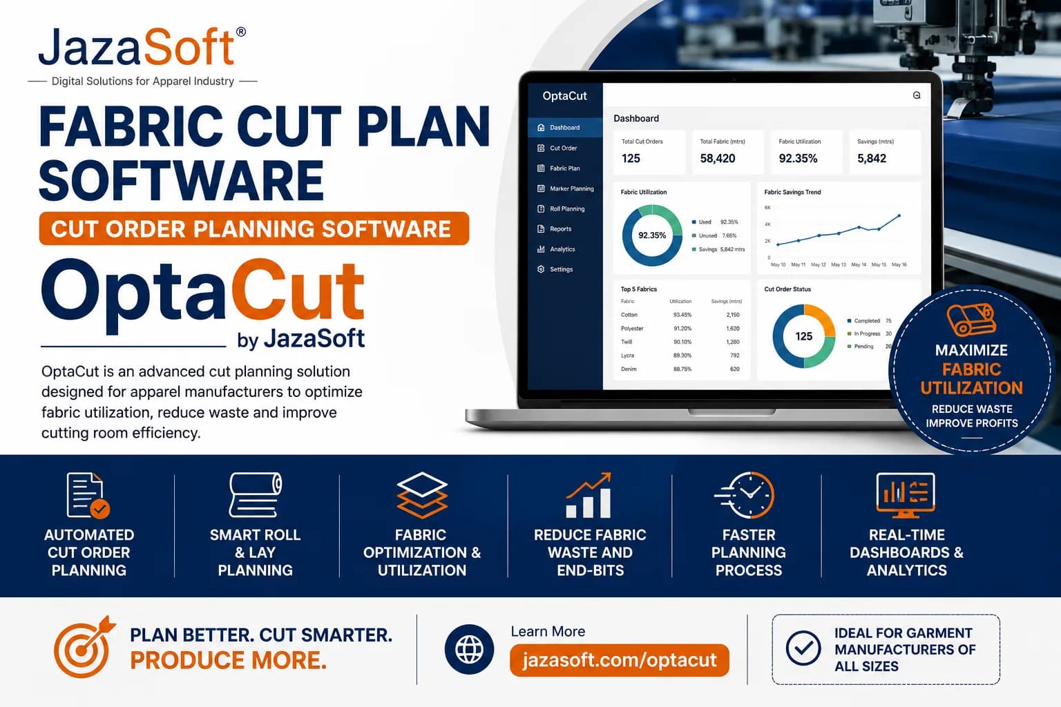 Fabric Cut Plan Software | Cut Order Planning Software | OptaCut