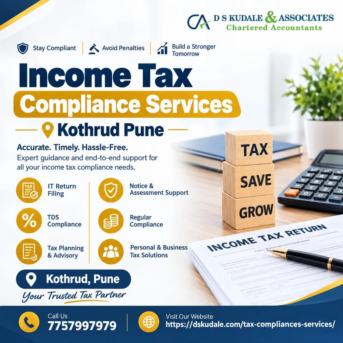  Income Tax Compliance Services Kothrud Pune - D S Kudale & Associates