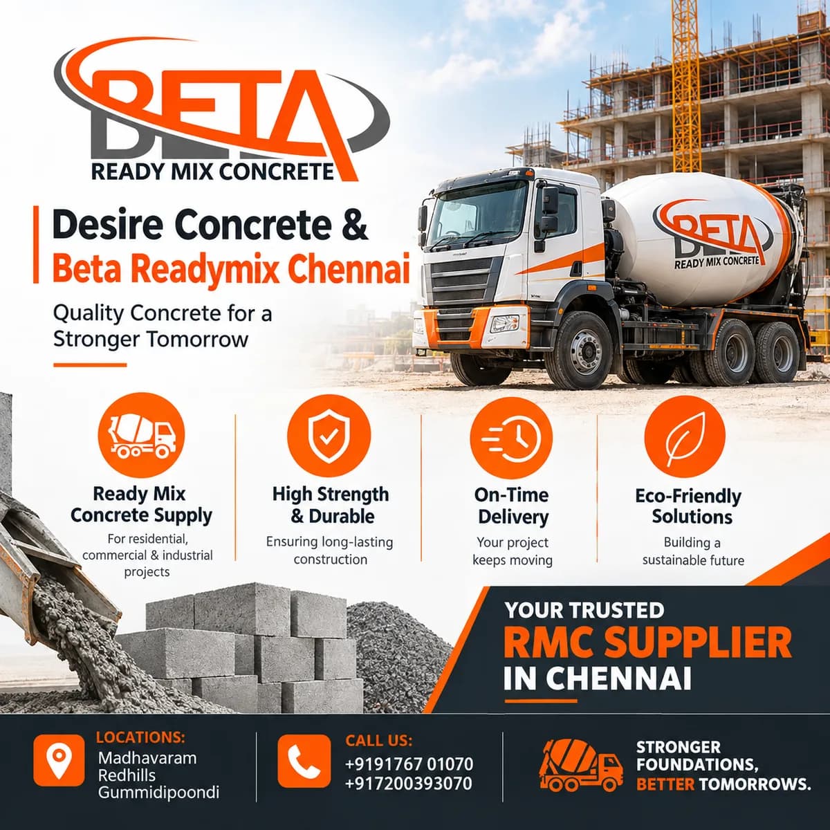 Desire Concrete & Beta Readymix Chennai: Poured Right, Not Pieced Together