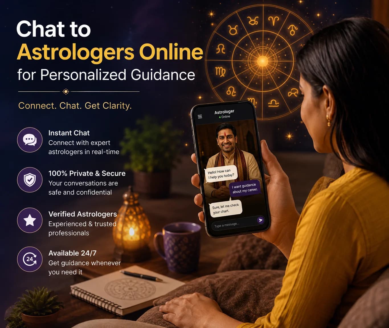 Chat to Astrologers Online for Personalized Guidance