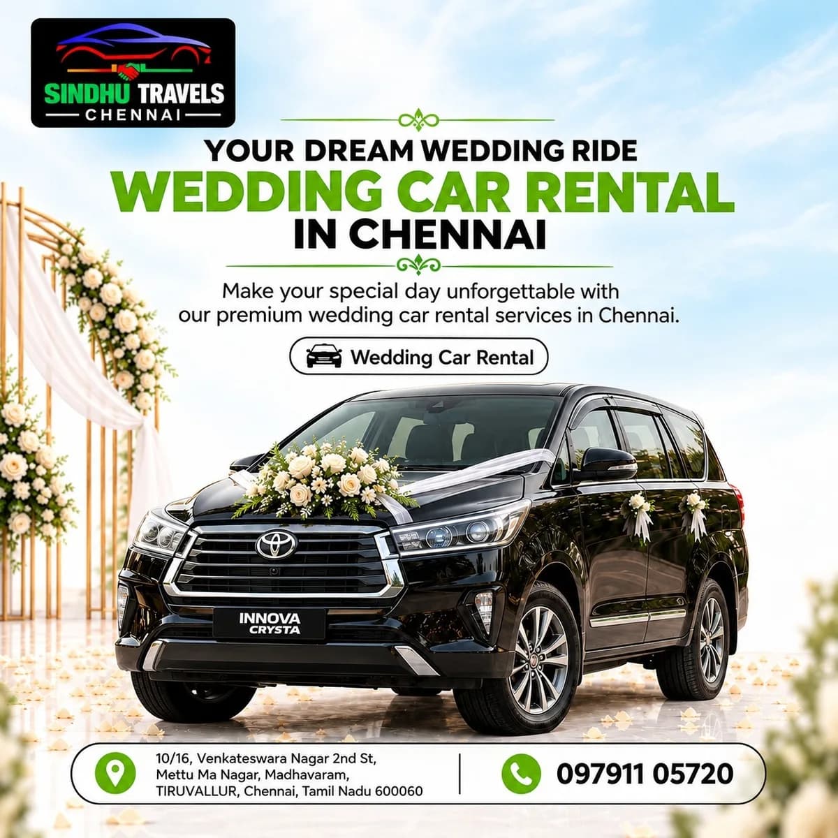 Wedding Car Rental in Chennai: How to Choose the Perfect Ride for Your Big Day
