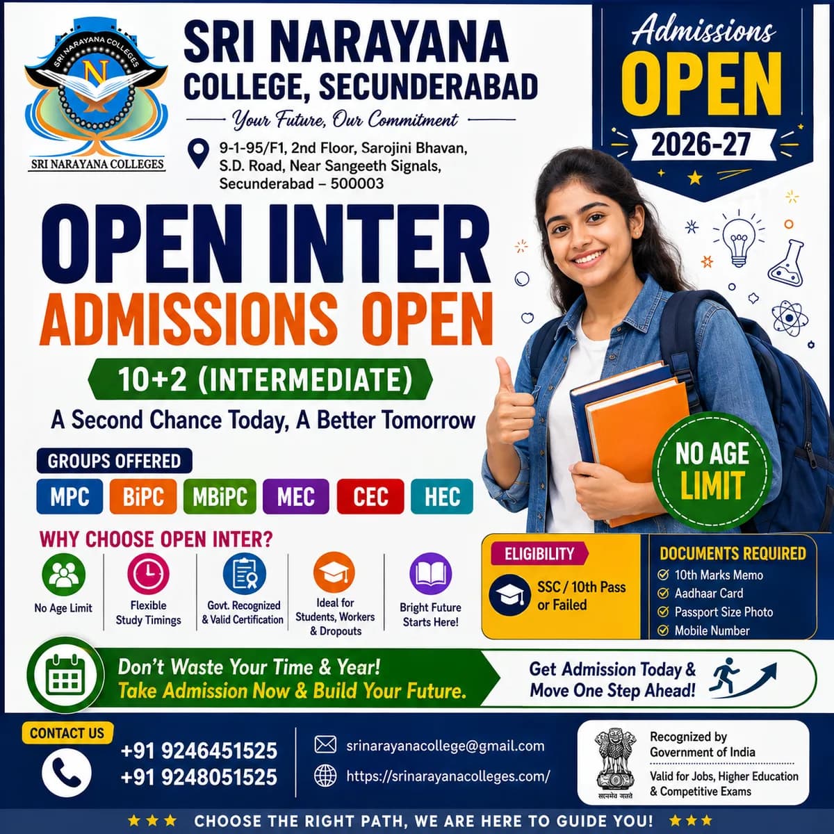 Open Inter Admissions 2026-27