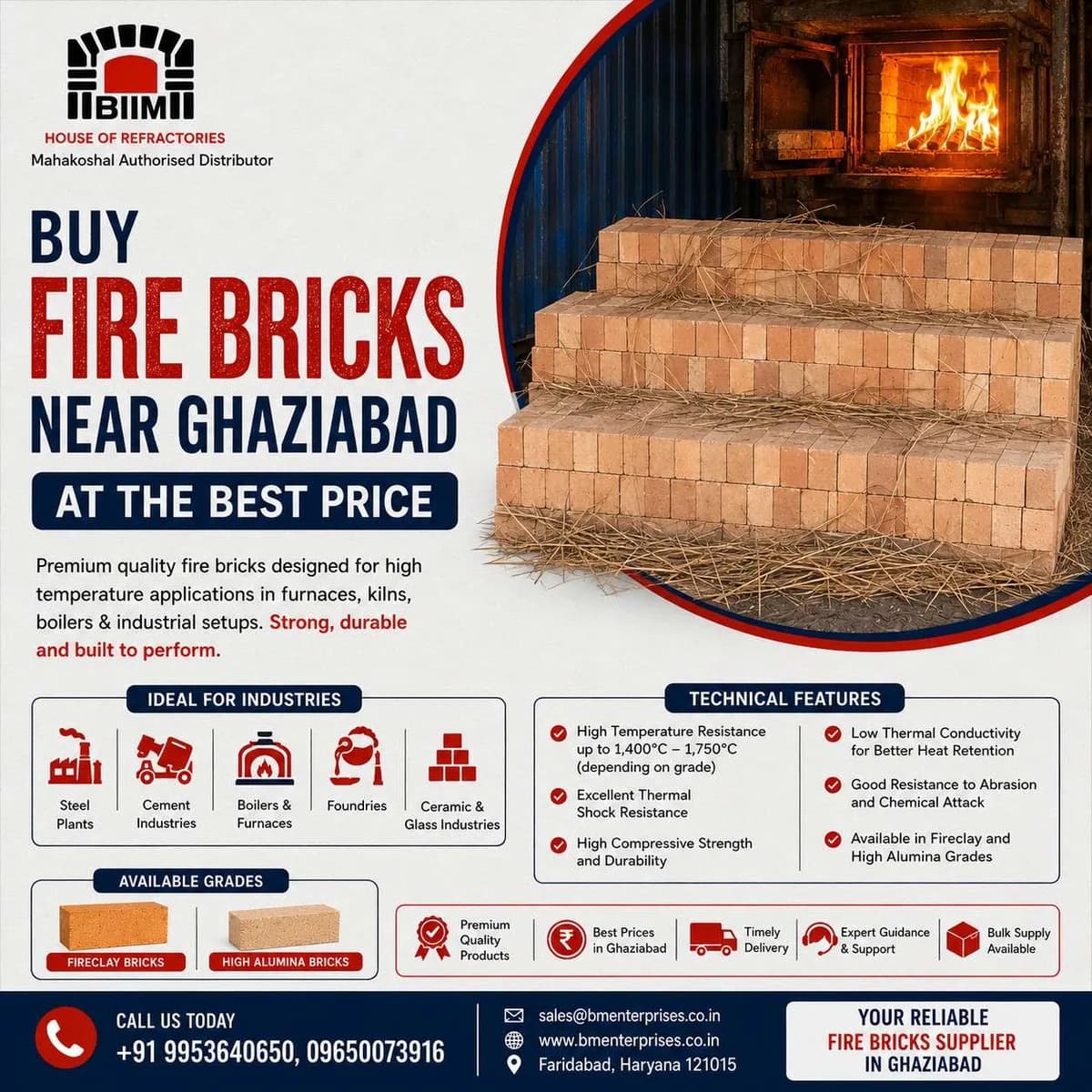 Buy Fire Bricks Near Ghaziabad at the Best Price | Call Now