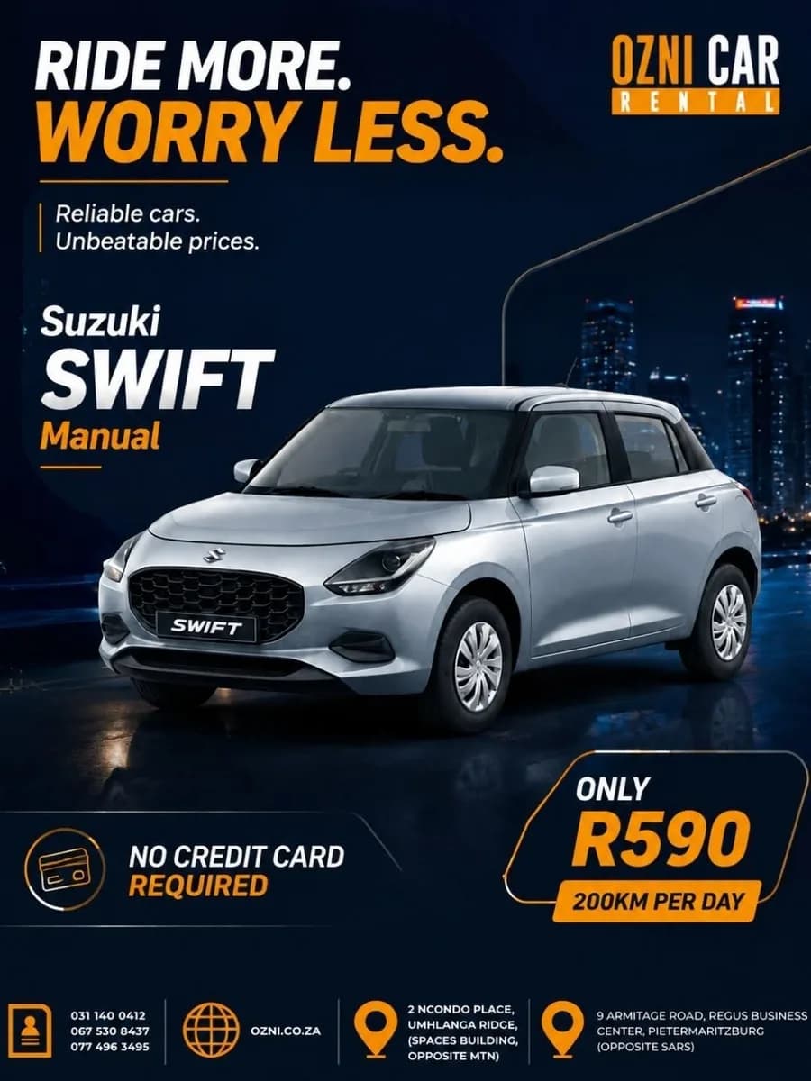 Self Drive Car Rental Durban – Affordable & Reliable Vehicle Hire