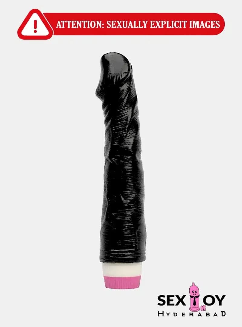 Get Natural Black Silicone Vibrating Dildo | Premium Care