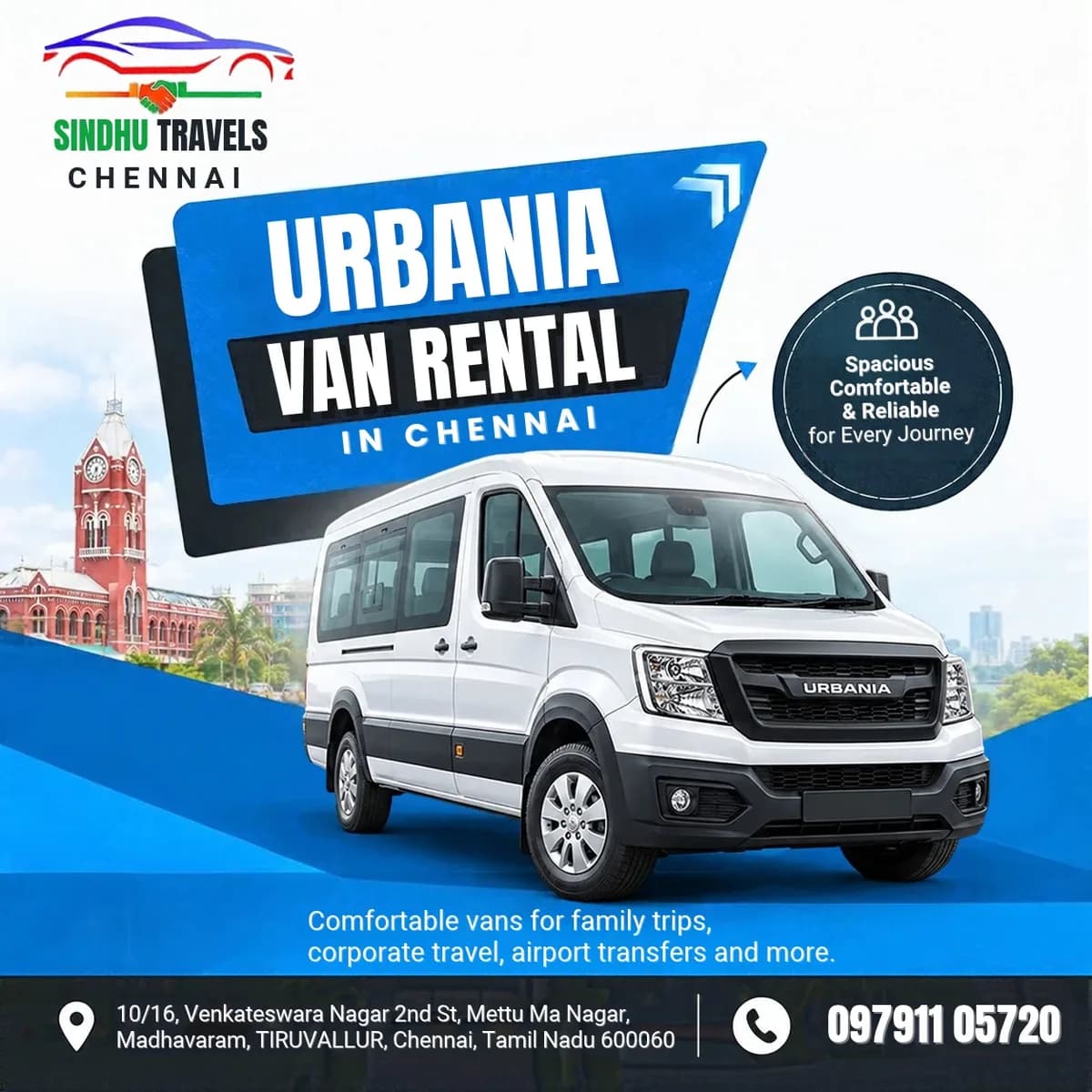 Urbania Van Rental in Chennai: Book a Luxury 16 & 18 Seater for Group Travel