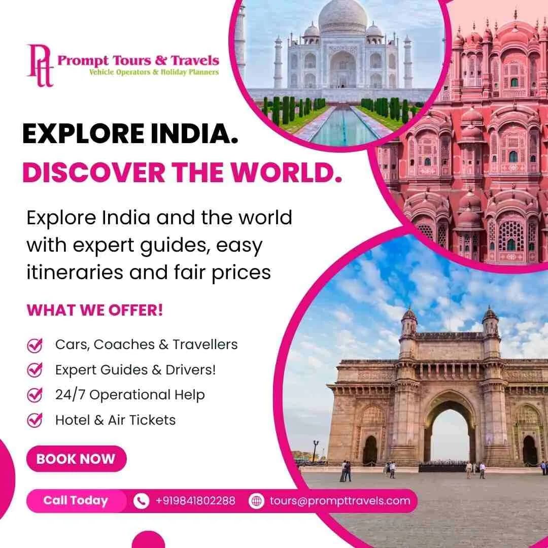 Travel Agents in Chennai for India & International Tours | Prompt Tours & Travels