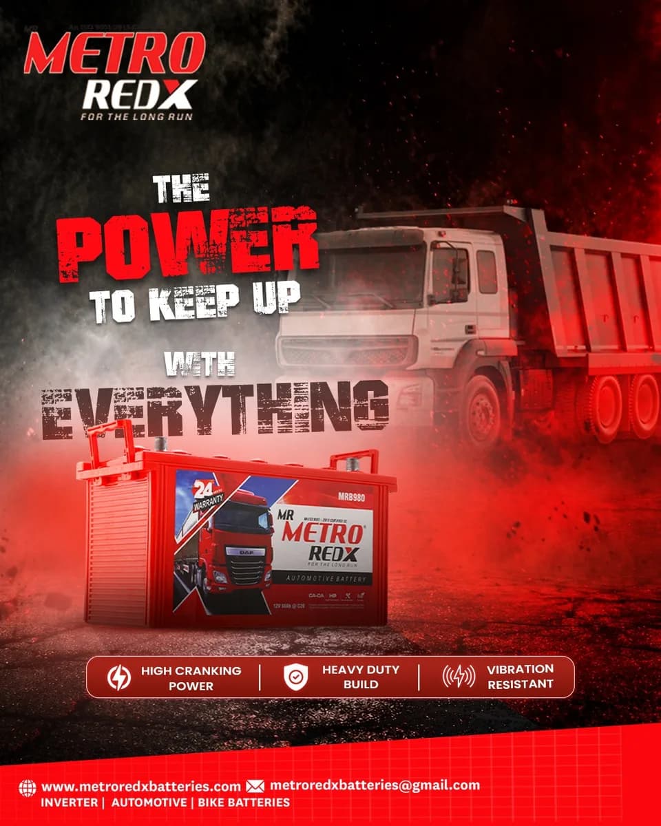 Metro Redx Battery – Truck Battery Manufacturer in Hyderabad