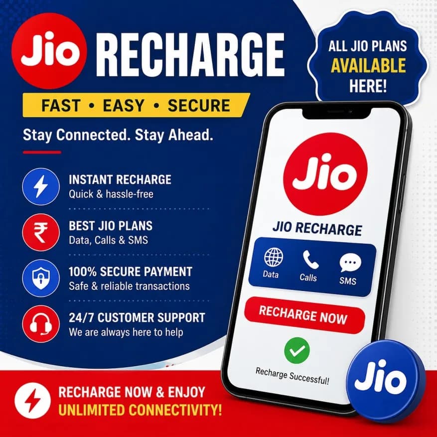 Fast Mobile Jio Recharge Anytime Anywhere