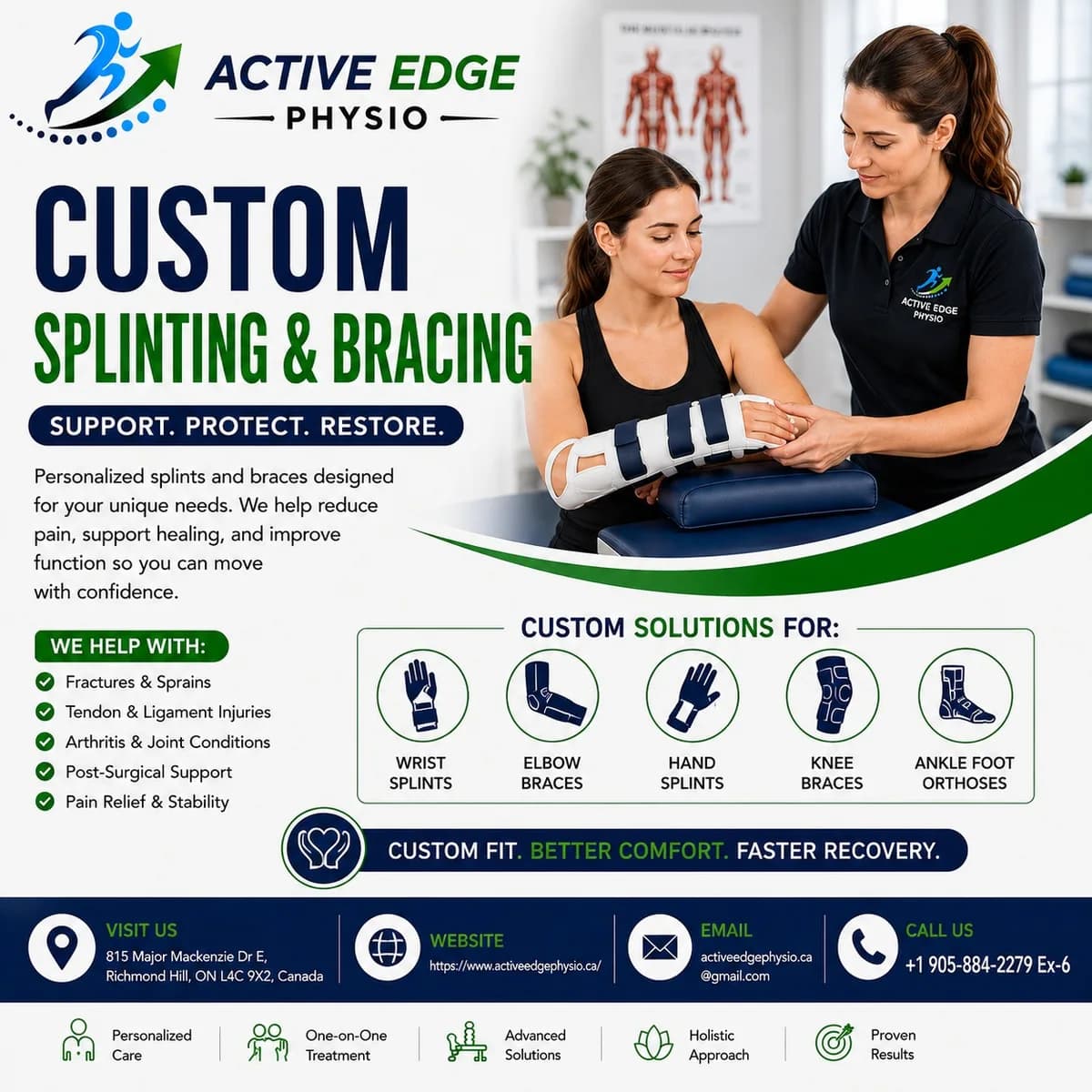 Custom Splinting and Bracing Services in Crosby, Richmond Hill