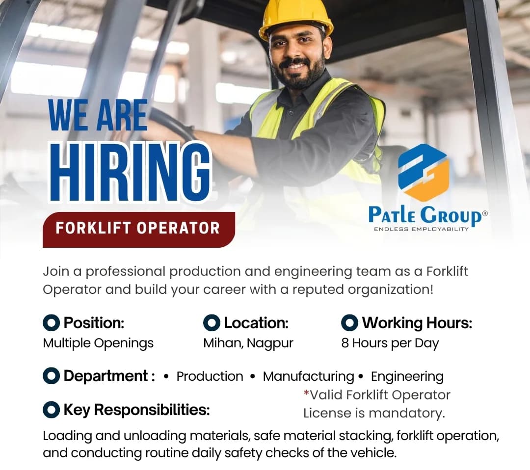 We are Hiring Forklift Operator