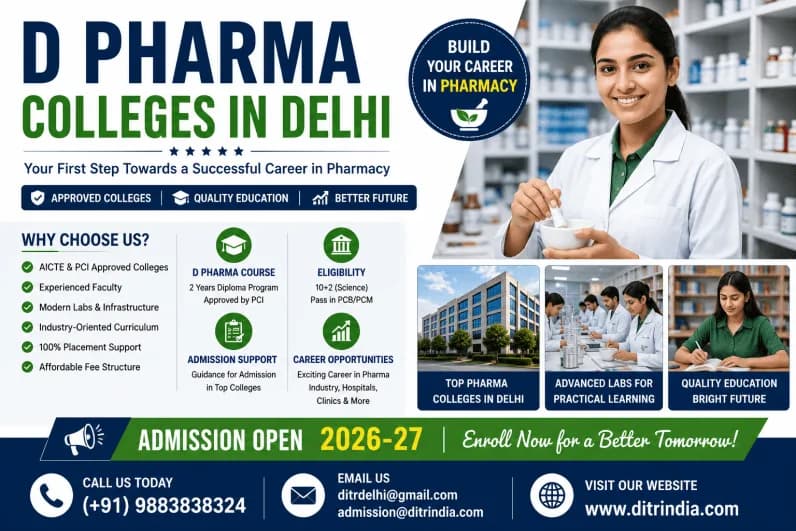 D Pharma Colleges in Delhi – Course & Admission Information