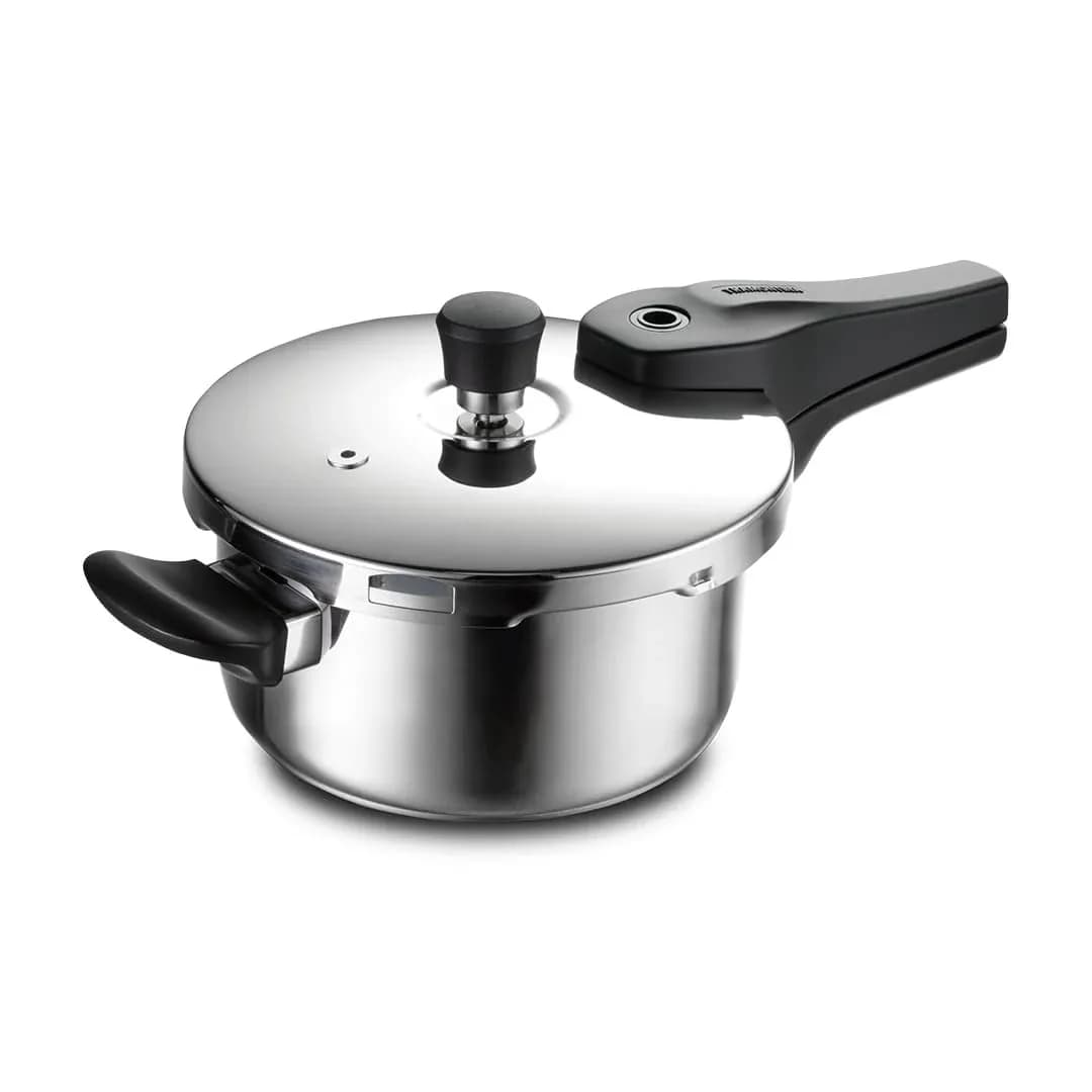 Tramontina Aero Arc 5L Tri-Ply Stainless Steel Pressure Cooker | Large | Food-Grade