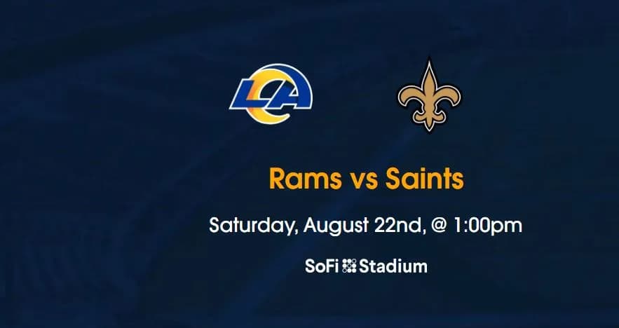 Rams vs Saints Tickets