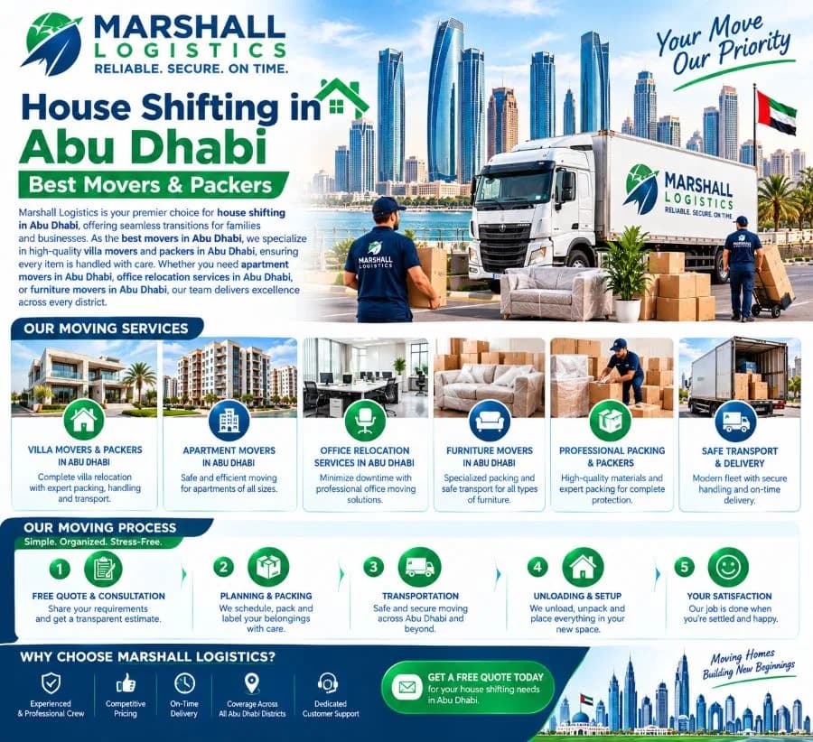 House Shifting in Abu Dhabi | Best Movers & Packers | Marshall Logistics
