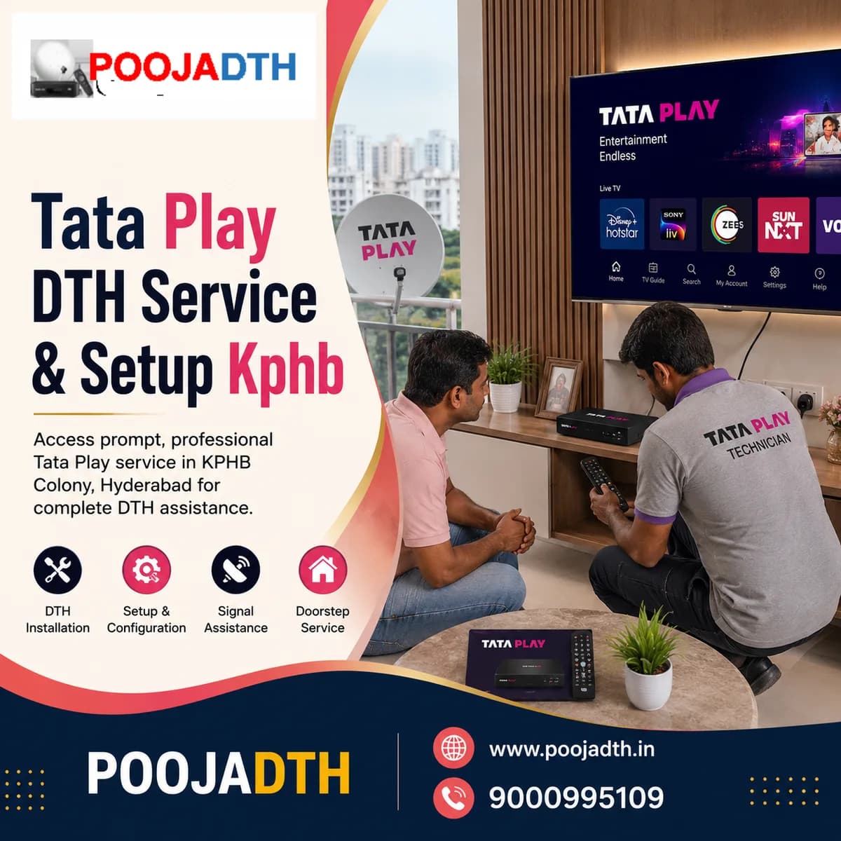 Tata Play DTH Service & Setup Kphb