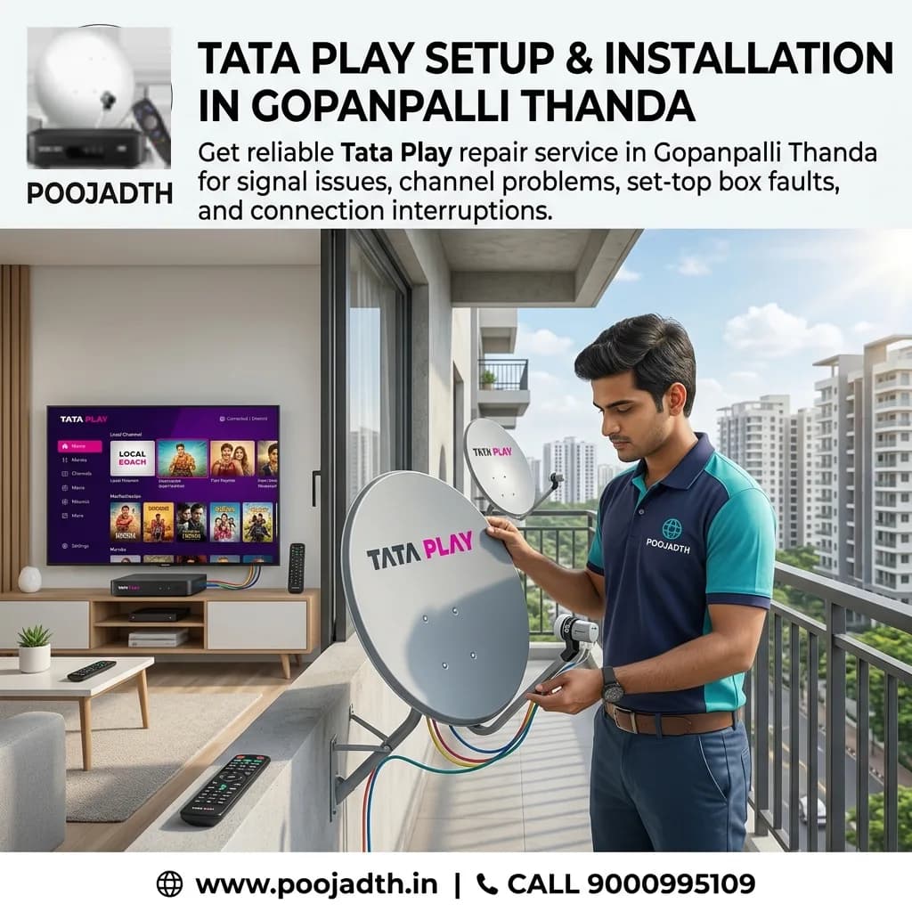 Tata Play Setup & Installation in Gopanpalli Thanda