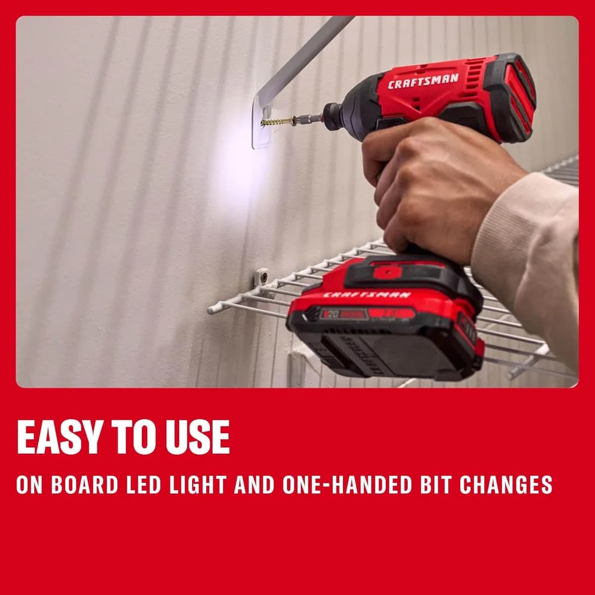 CRAFTSMAN Cordless 1/4 Impact Driver with 2 Ah Lithium Ion Battery, Charger and PH2