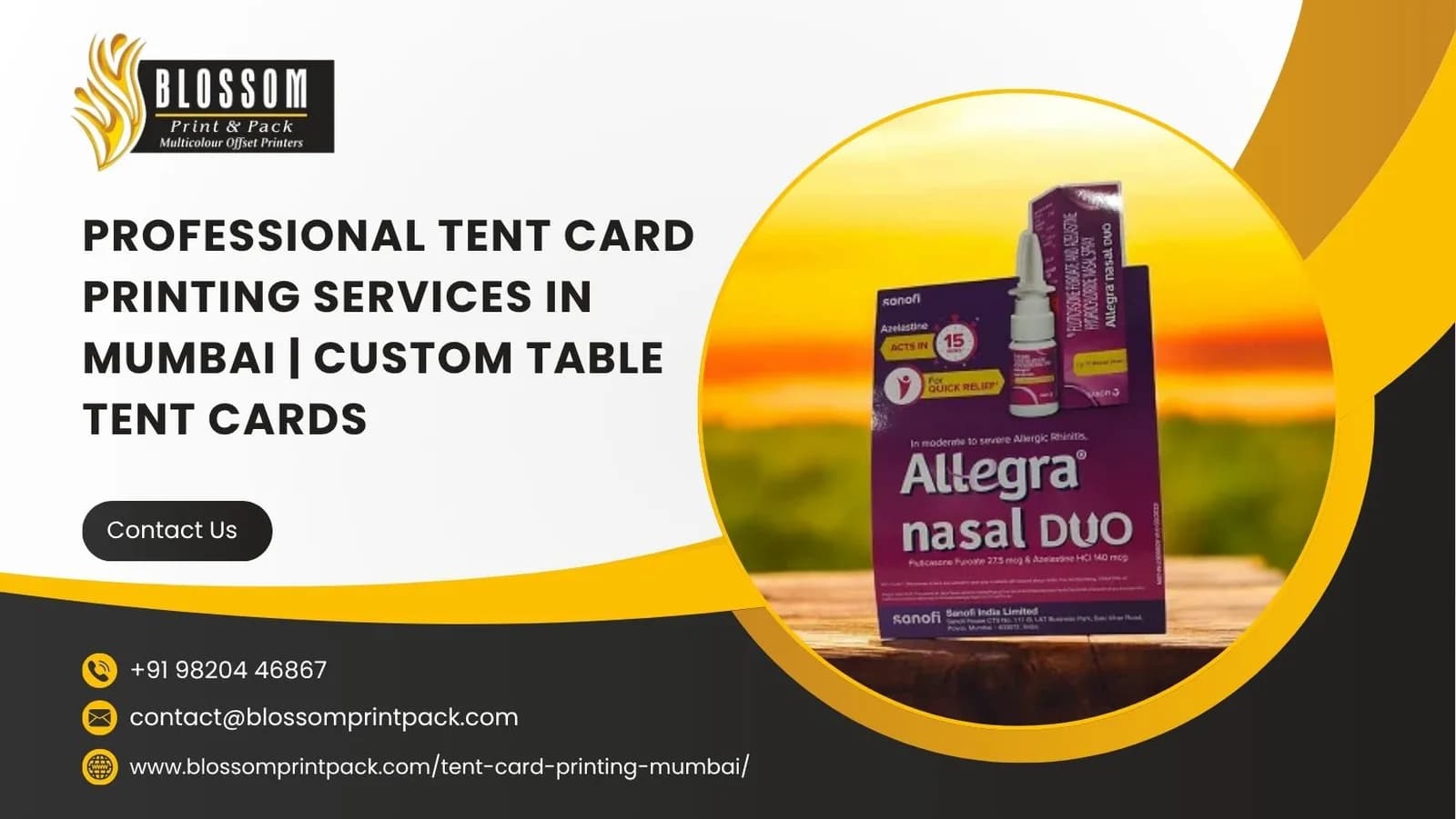 Professional Tent Card Printing Services in Mumbai | Custom Table Tent Cards