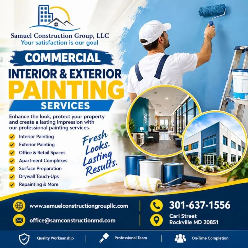 Professional Commercial Interior and Exterior Painting Services for Businesses