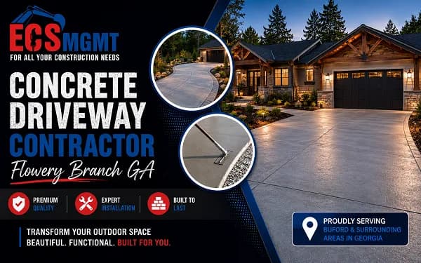 Concrete Driveway Contractor Flowery Branch GA