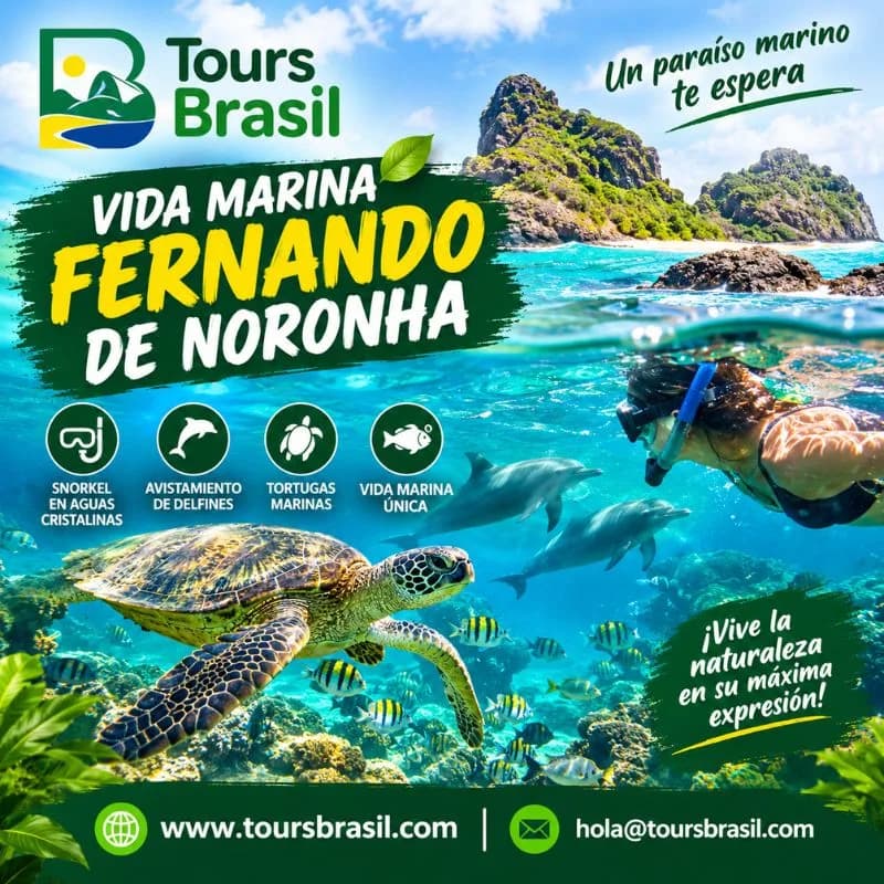 Explora la Vida Marina Fernando de Noronha con Tours Brasil