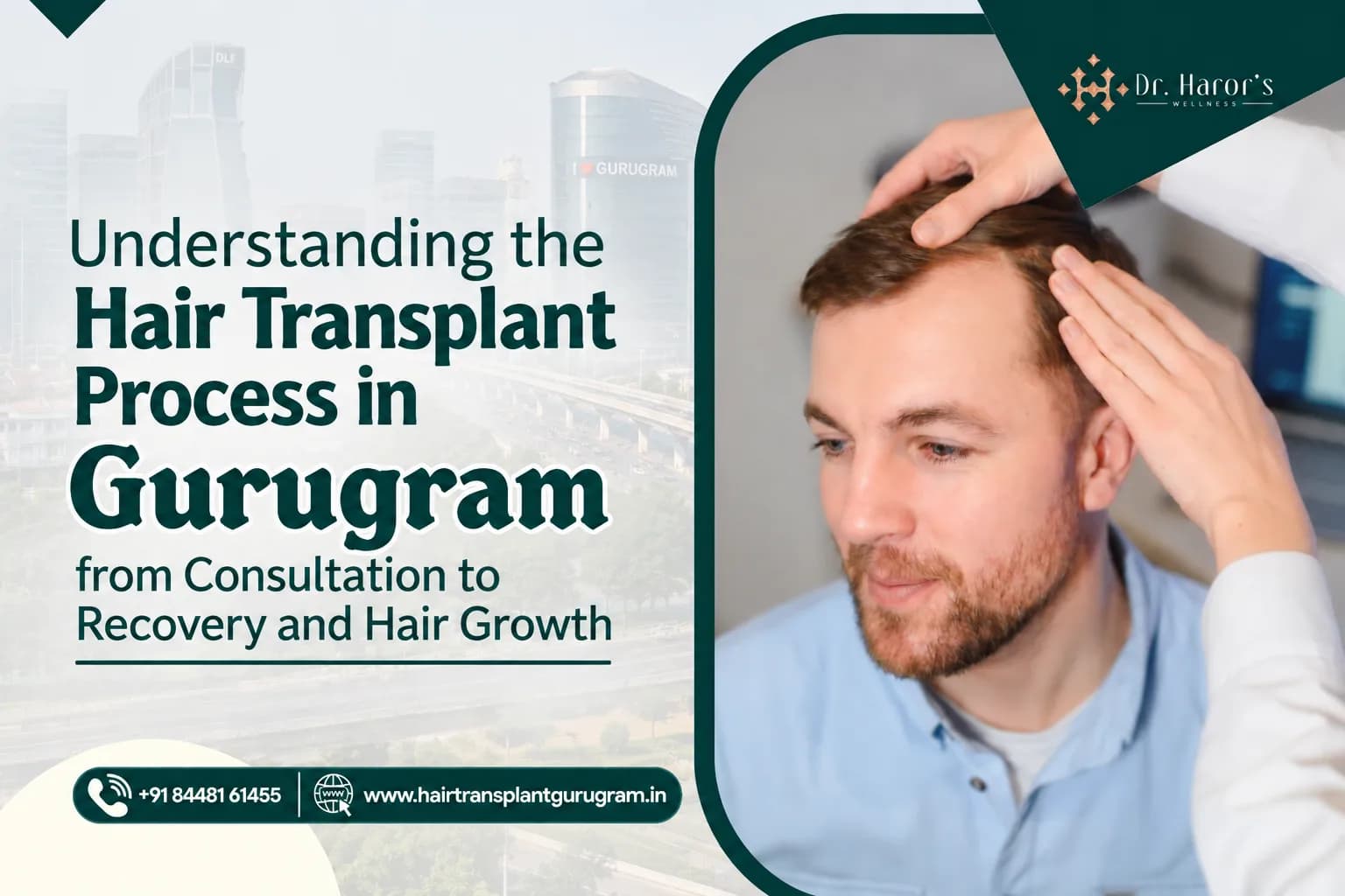 Understanding the Hair Transplant Process in Gurugram from Consultation to Recovery and Hair Growth