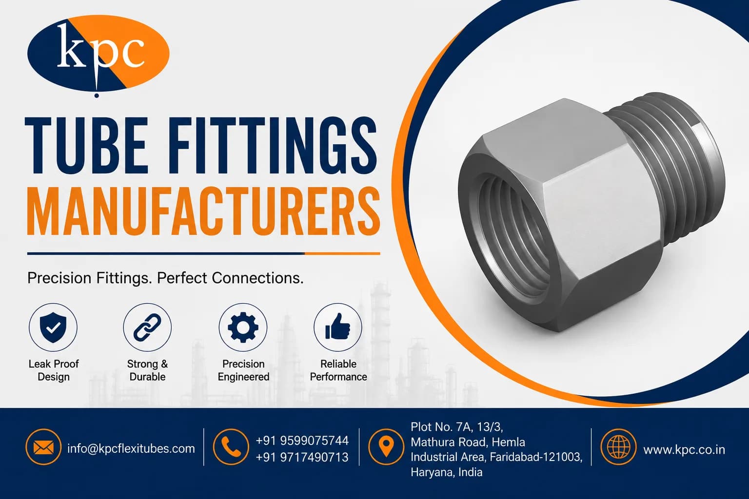 Tube Fittings Manufacturers – KPC Flexi Tubes Pvt. Ltd.
