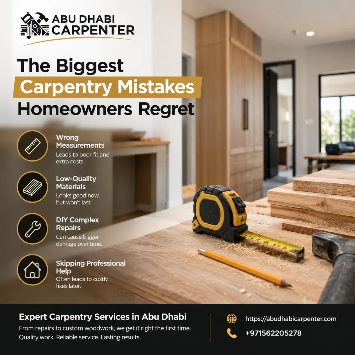 The Biggest Carpentry Mistakes Homeowners Regret