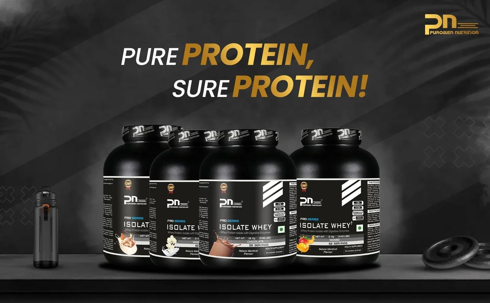 Best Whey Protein Isolate in India | 27g Protein Powder | Purobien Nutrition