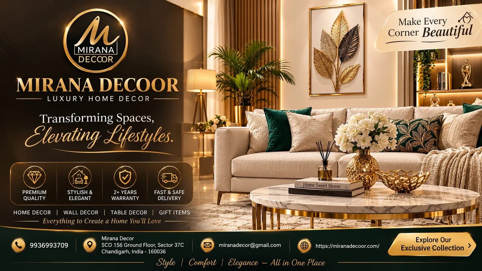 Dining Table Decoration Items by Mirana Decoor Store
