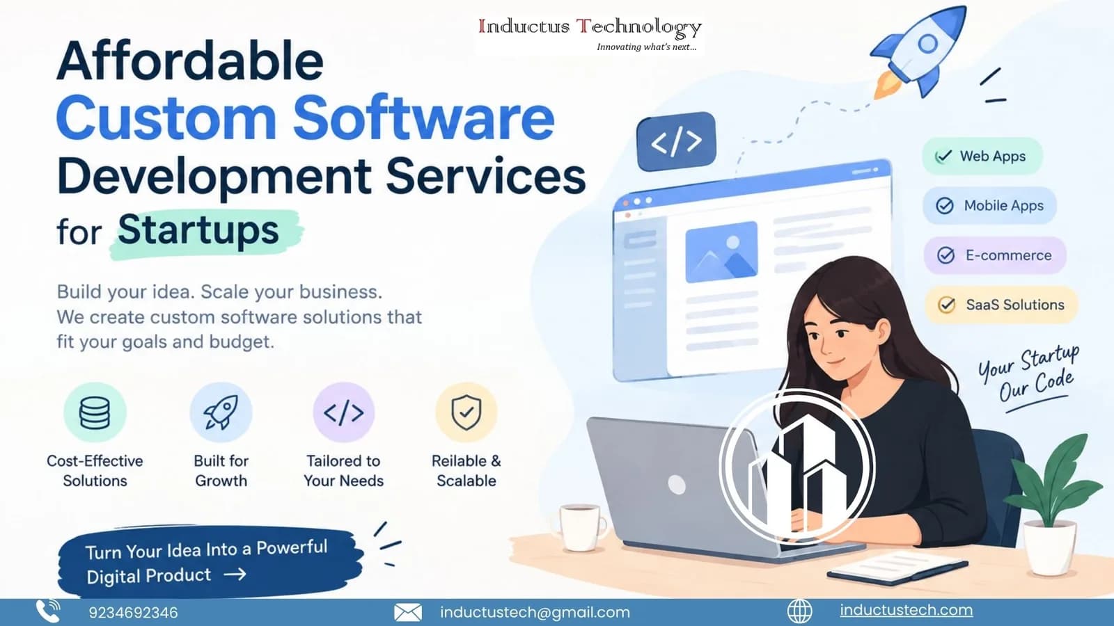 Affordable custom software development services for startups