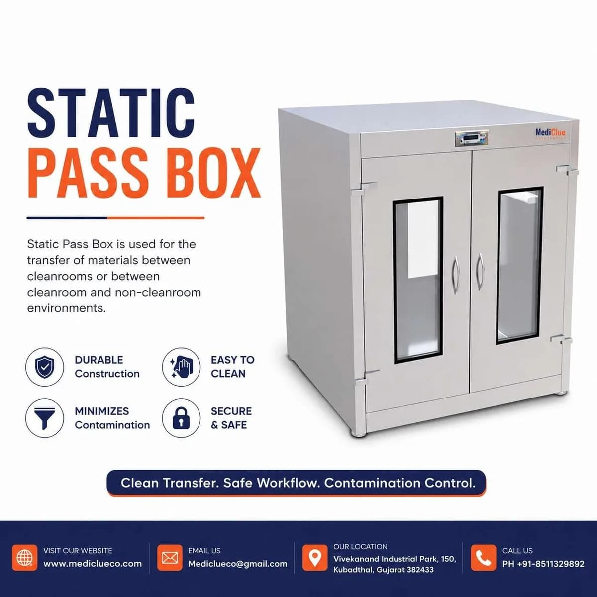 Static Pass Box | Cleanroom Equipment Manufacturer