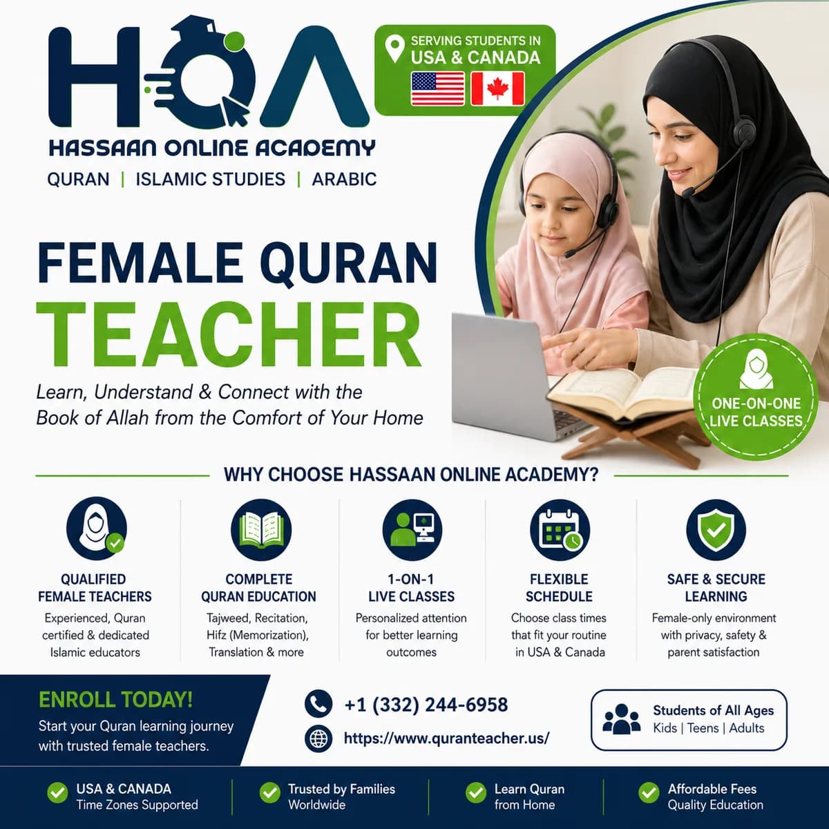 Learn Quran with Experienced Female Quran Teacher in USA