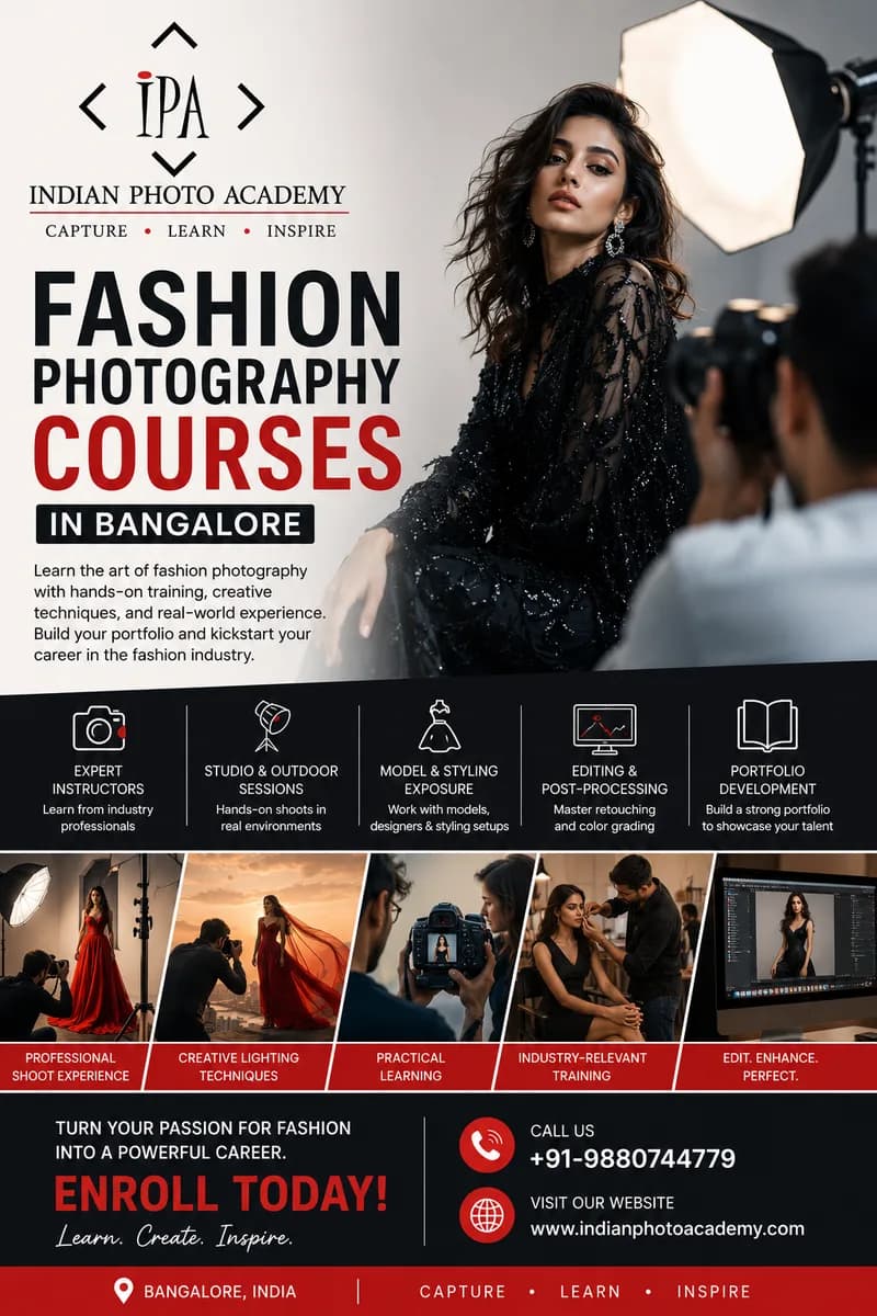 fashion photography courses in Bangalore