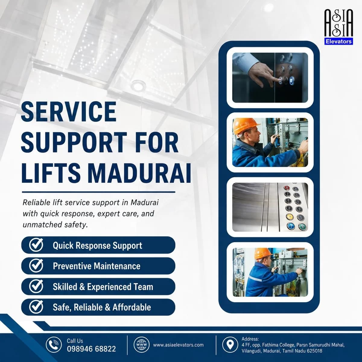 Why Reliable Lift Service Support Matters for Buildings in Madurai