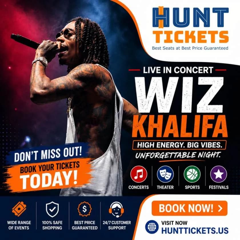 Wiz Khalifa Tickets for Live Concerts and 2026 Events