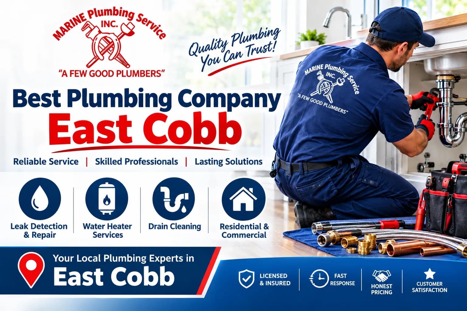 Marine Plumbing Service – Trusted Experts & Best Plumbing Company in East Cobb