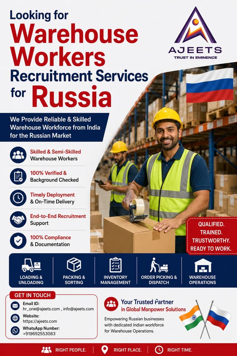 Looking for Warehouse Workers Recruitment Services for Russia