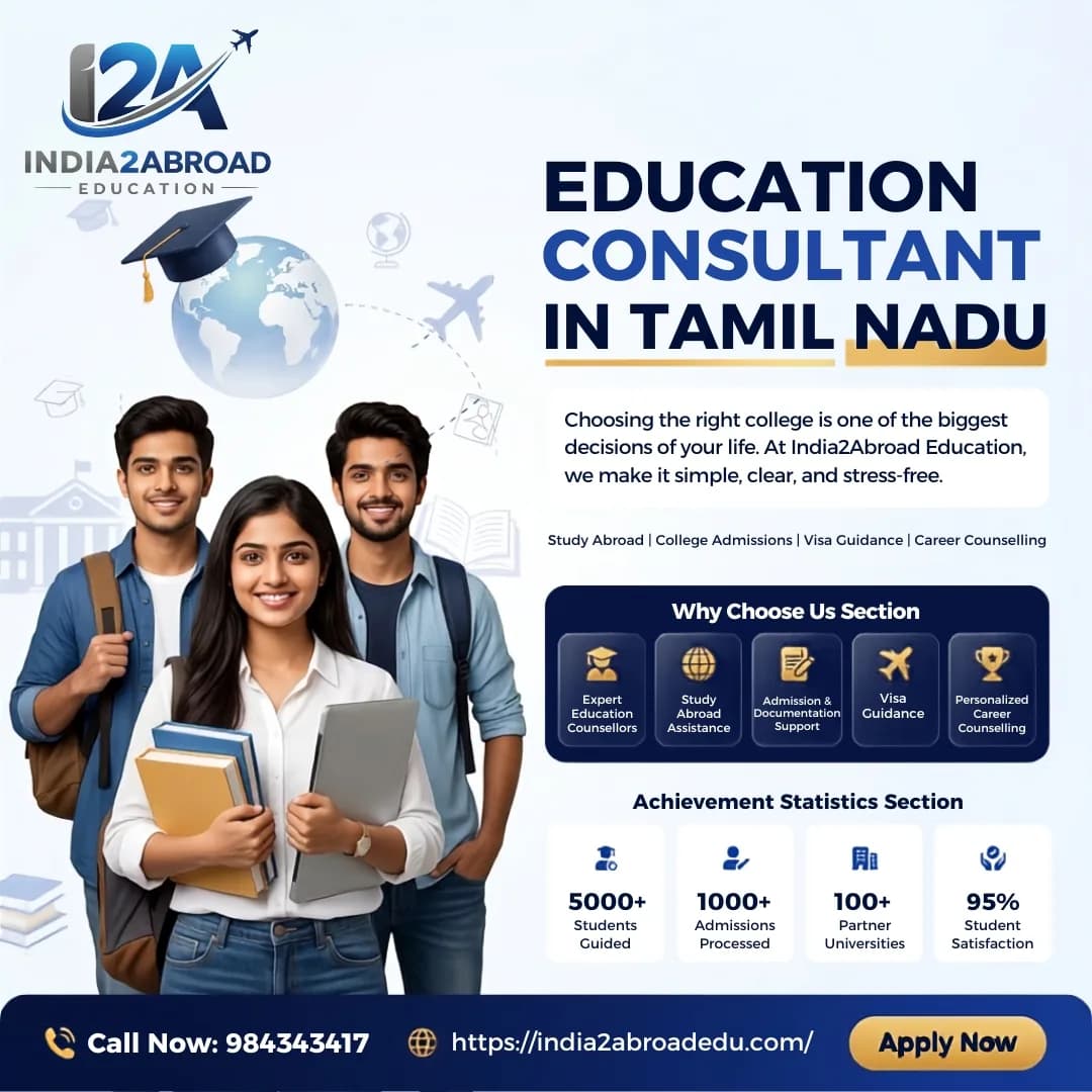 Education Consultant in Tamil Nadu Helping Students Make the Right Academic Choice