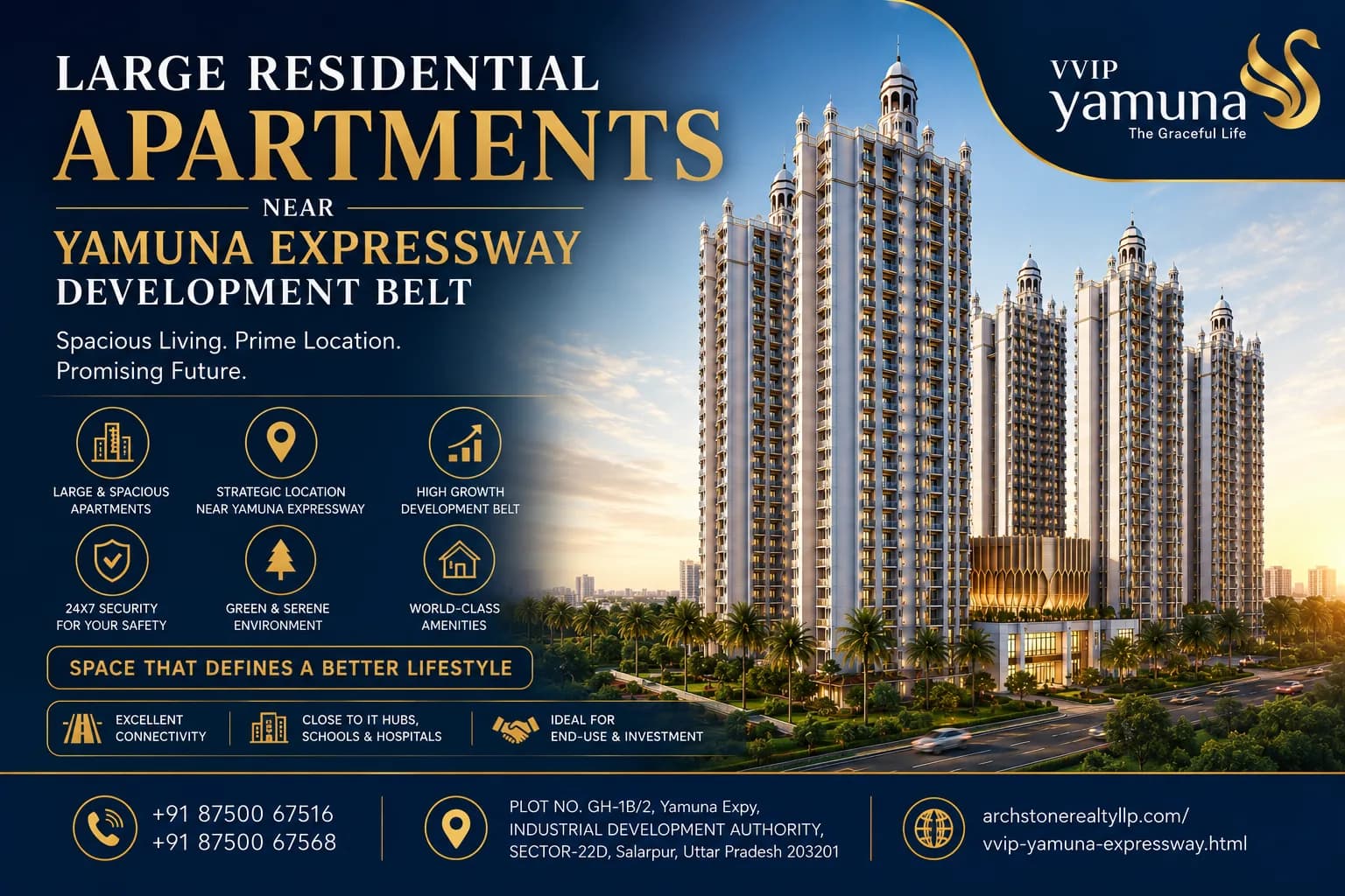 Large Residential Apartments Near Yamuna Expressway Development Belt