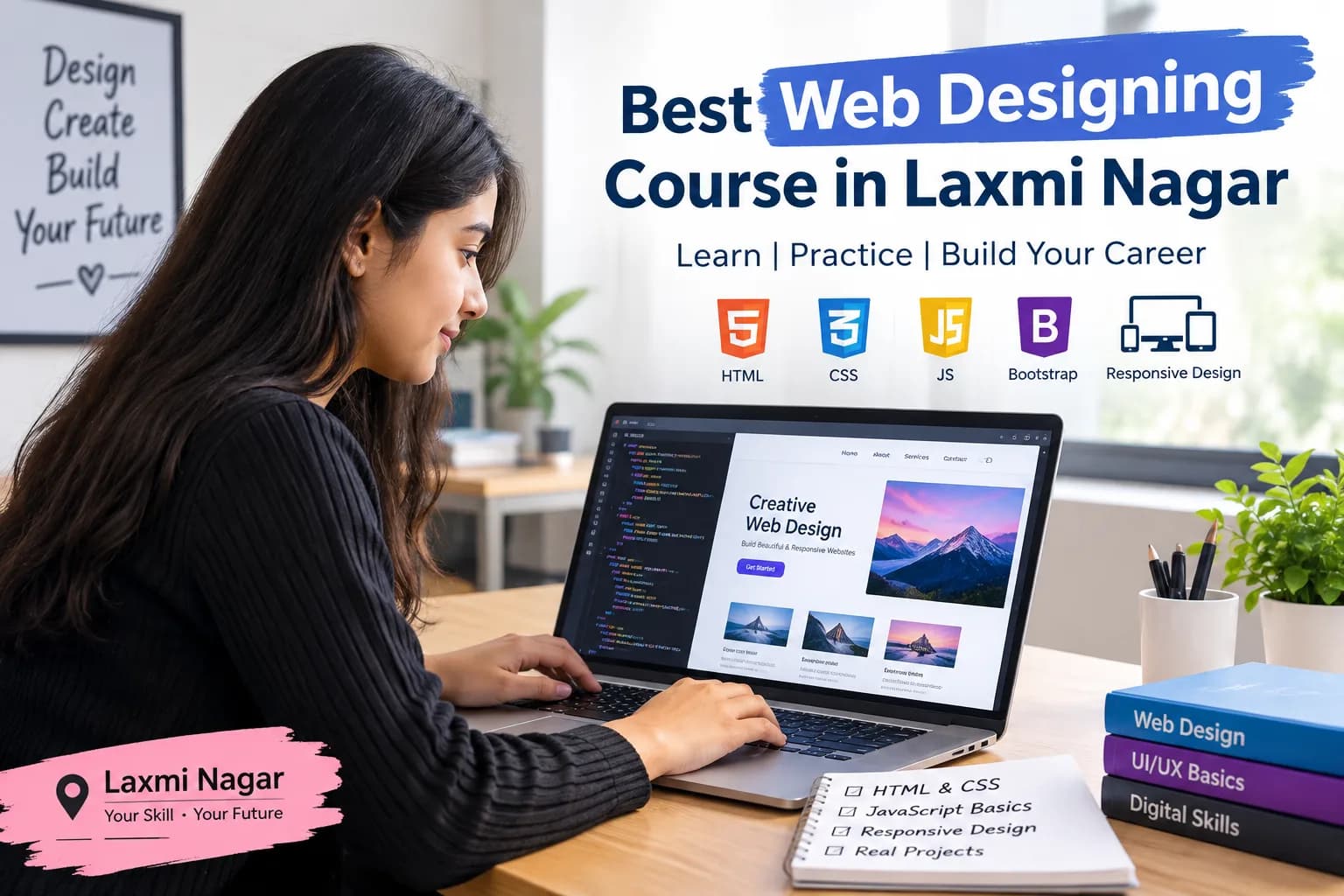 Build Creative Websites with Professional Web Design Training in Laxmi Nagar