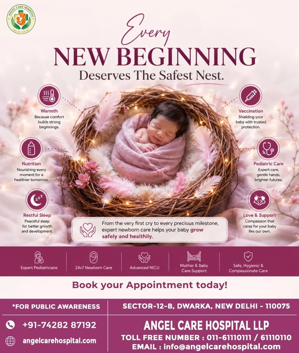 Best Delivery Hospital in Dwarka for Safe Motherhood | Angel Care Hospital