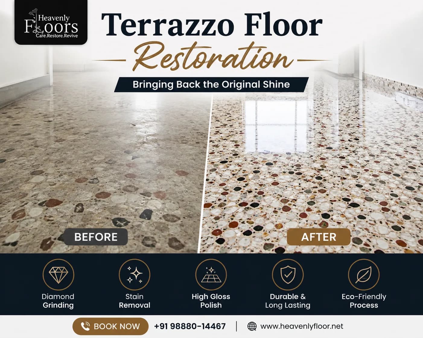 Terrazzo Floor Restoration in Boca Raton, FL