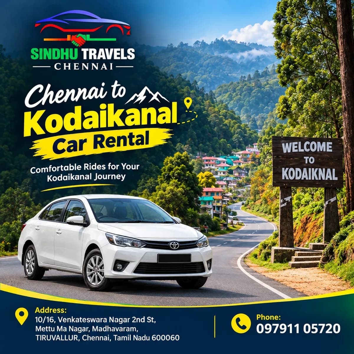 Chennai to Kodaikanal Car Rental: Fares, Route, Best Cars & Travel Tips